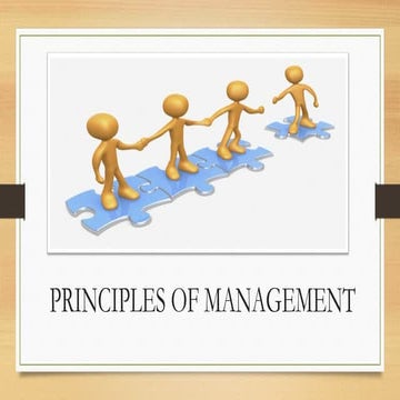 Principles of management