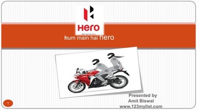 A presentation on Hero MotoCorp