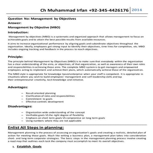 Principles of management