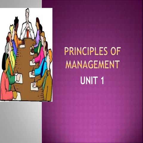 Principles of management Unit-1 BBA 