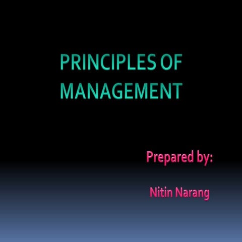 Principles of management | PPT