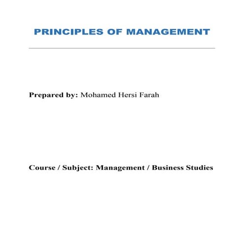 Fundamentals of Management: Principles and Practices