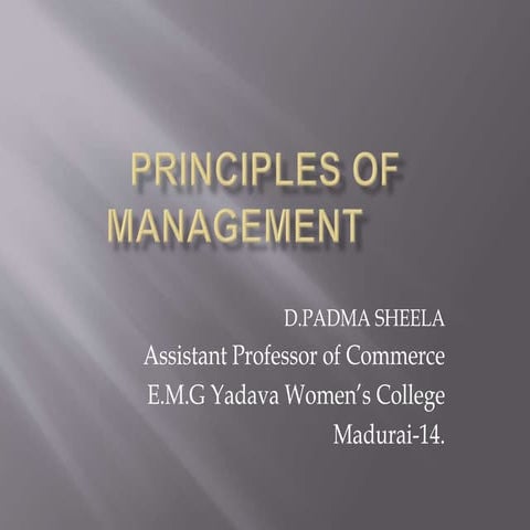 Principles of management   part 1
