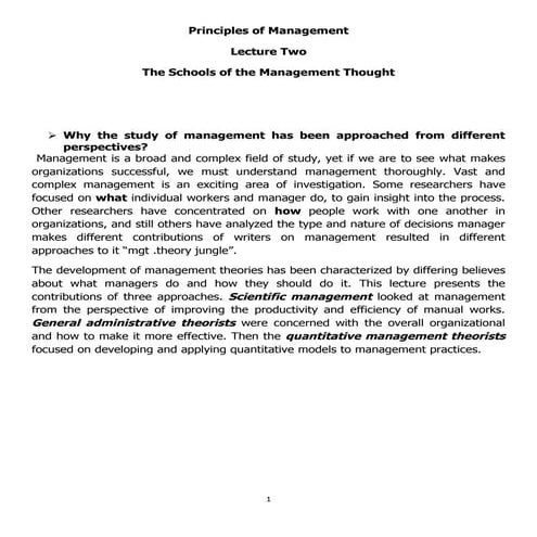 Principles of management+lecture two