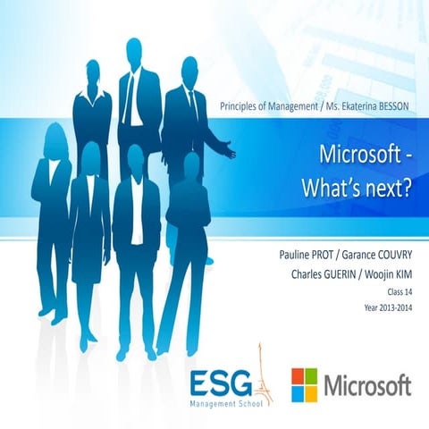 [Principles of Management] Microsoft - What's Next?