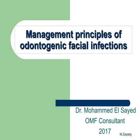 Principles of management of odontogenic infections
