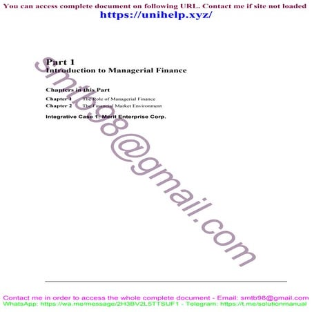 Solutions for Exercises – Principles of Managerial Finance 13th Edition by Gi...