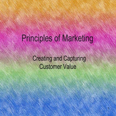 Principles of marketing