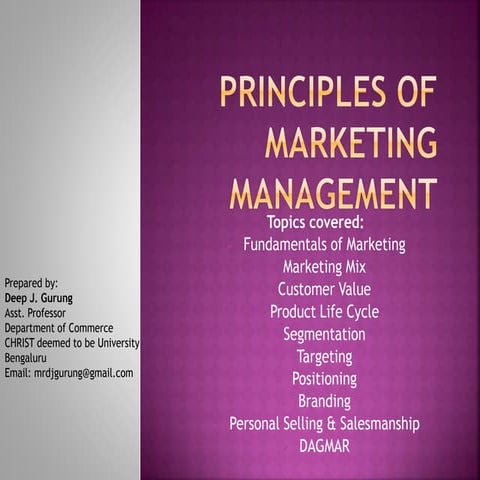 Principles of Marketing Management-1