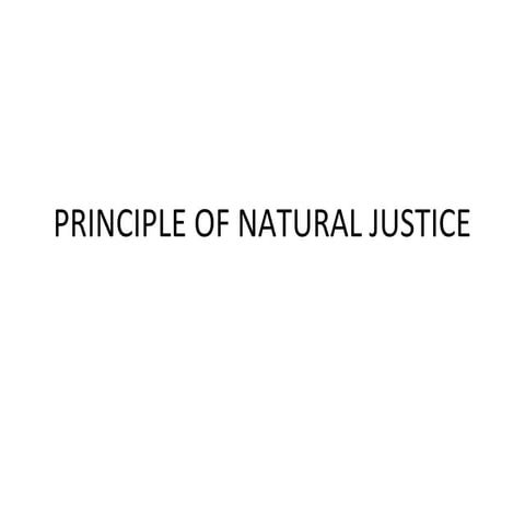 Principles of natural justice