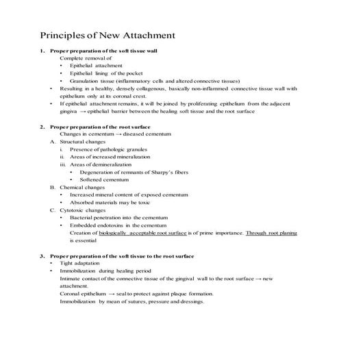 Principles of new attachment