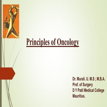 Principles of oncology   