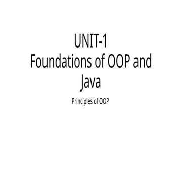 Comprehensive Introduction to Object-Oriented Programming and Java ...