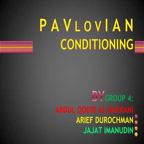 Principles of pavlovian conditioning