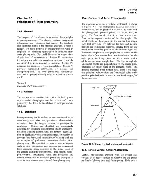 Principles of photogrammetry