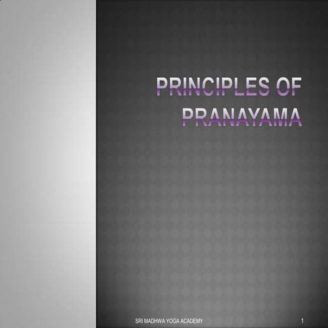 Principles of pranayam