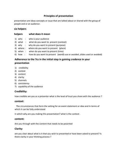 Principles Of Presentation Pdf Principles Of Presentation Pdf