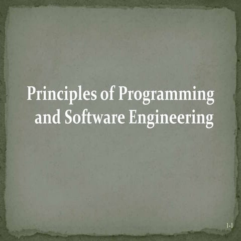 Principles of programming | PPT