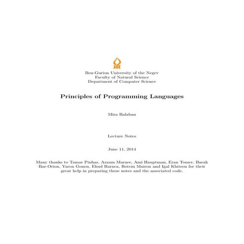 Principles of programming languages | PDF
