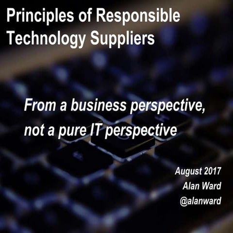 Principles of responsible suppliers