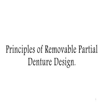 Principles of RPD designing