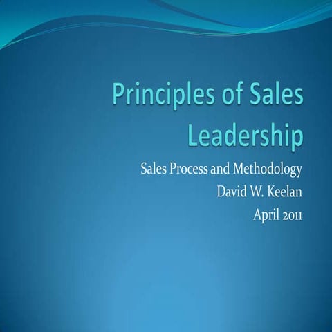Principles of sales leadership spm