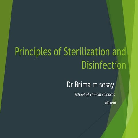 sterilization and disinfection | PPT