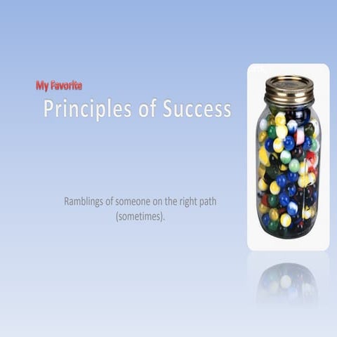 Principles of Success