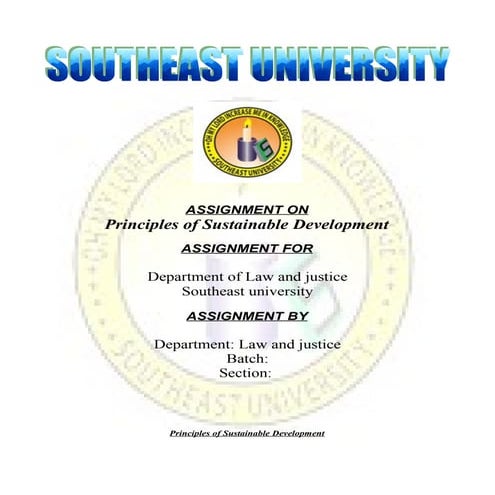 Principles of sustainable development