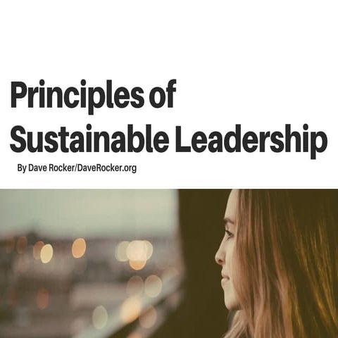 Principles of Sustainable Leadership | PDF