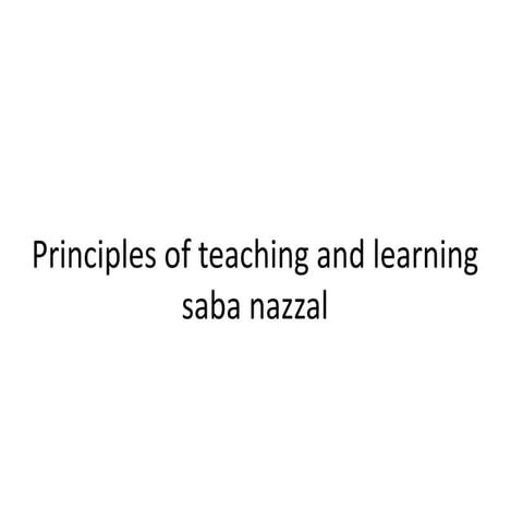 Lesson 3: Principles of Teaching and Learning Language | PPTX