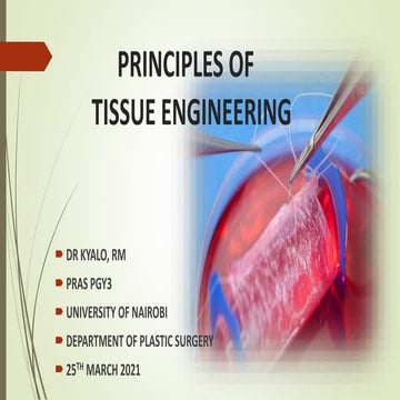 Principles of tissue engineering