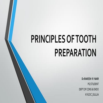 Principles of tooth preparation