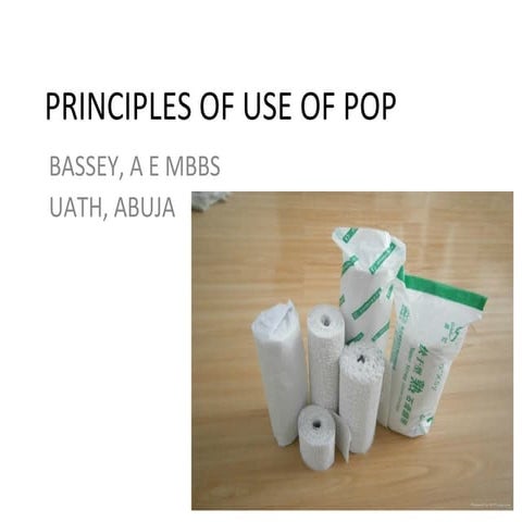 Principles of use of plaster of paris