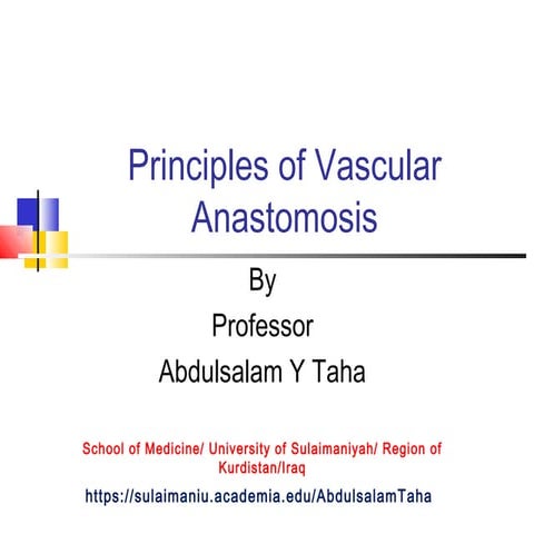 Principles of vascular anastomosis