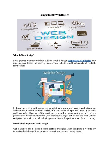 Principles of web design