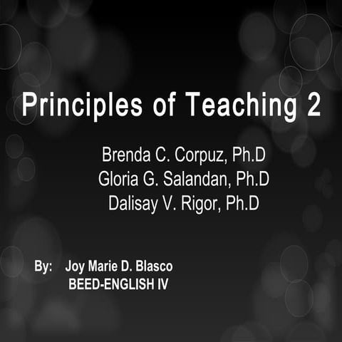 Principles of Teaching 2