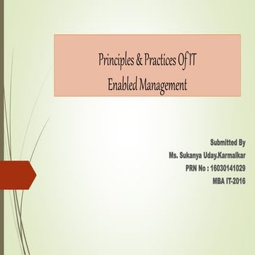 Principles & practices of it | PPTX