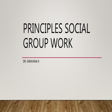 Principles social group work