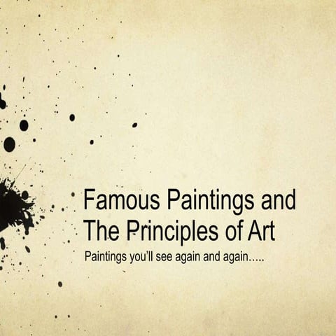 Principles with famous artists