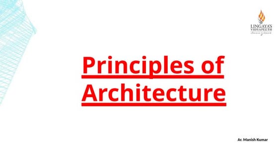 FUNDAMENTALS OF ARCHITECTURE | PPT