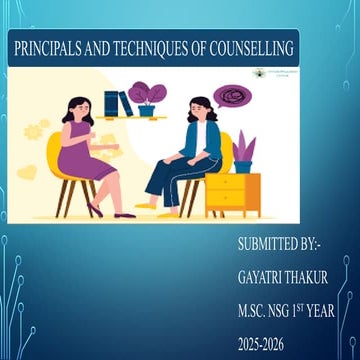 PRINCIPLES OF COUNSELLING | PPTX