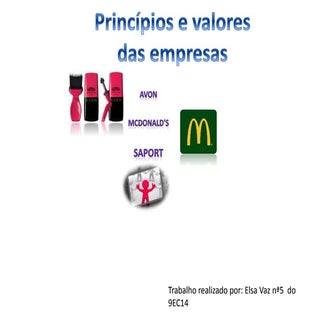 Princípios e valores