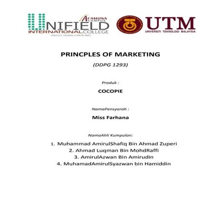Princples of Marketing - cocopie