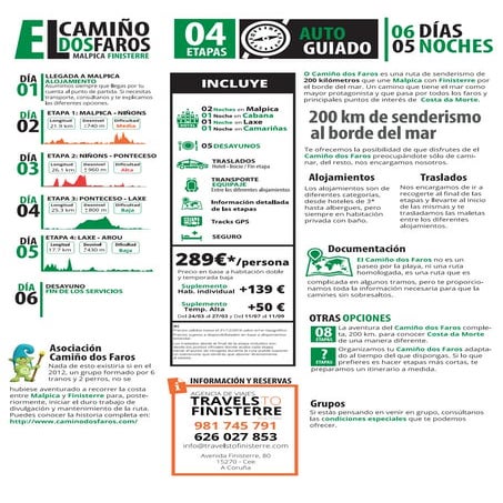 4 Etapas Camiño dos Faros, #senderismo en Costa da Morte