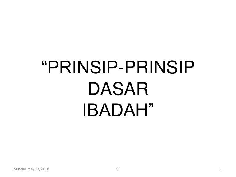 Prinsip Dasar Akidah