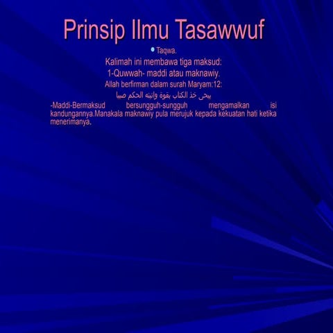Prinsip ilmu tasawwuf