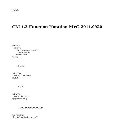 CM 1.3a MrG Functions, Domain, Range | PDF