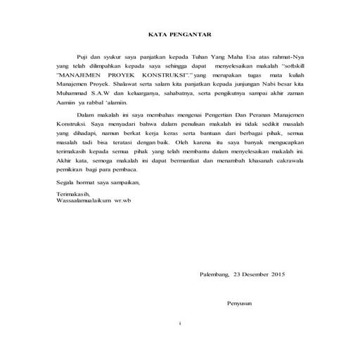 makalah menejemen konstruksi proyek