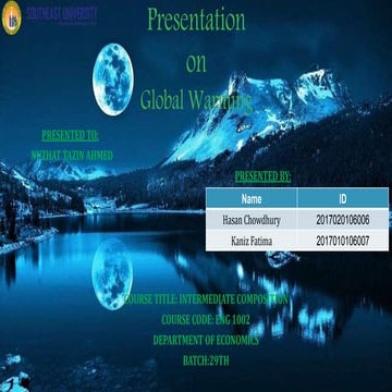 Presentation on Global Warming